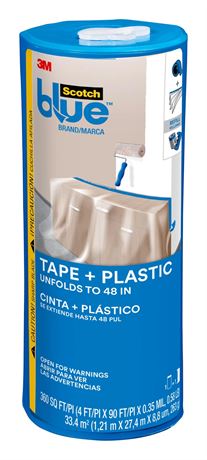 Scotch Blue tape+plastic with dispenser 360sq ft /pi2
2-Containers