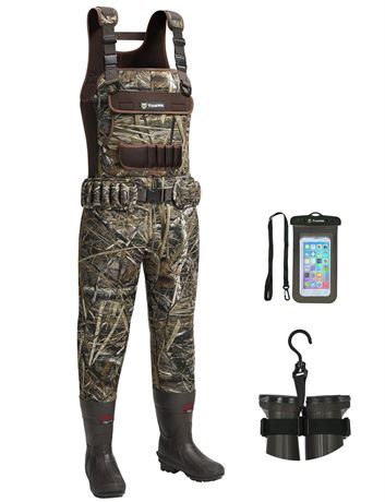 TIDEWE Hunting Waders for Women with 600G Insulated Waterproof Rubber Boots,