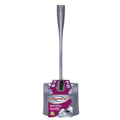 Reynera Plastic Bowl Brush with Caddy, Adult, Grey