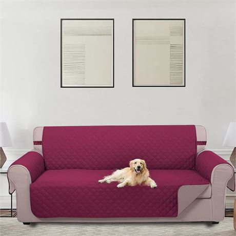 U-NICE HOME Large Sofa Cover Reversible Couch Cover for Dogs with Elastic