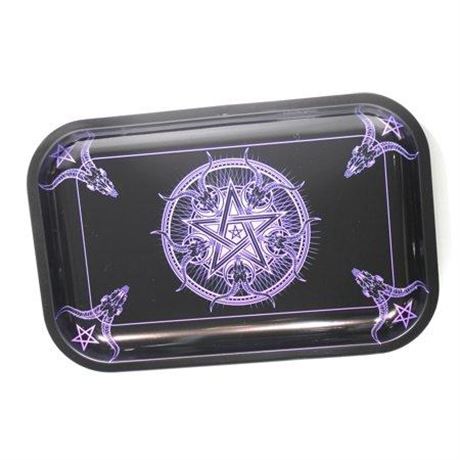 10 pk 11  X 7  Medium Metal Rolling Tray - Wiccan Rolling Tray 10 pack