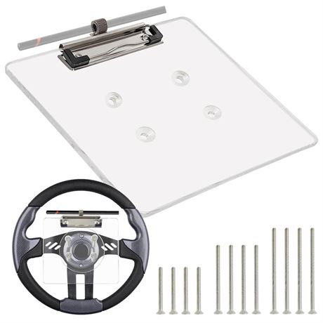 Golf Cart Scorecard Holder with Pen Holder on Golf Cart Steering Wheel for EZGO