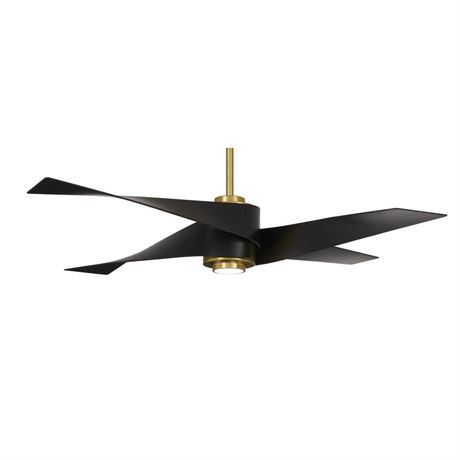 MINKA-AIRE F903L-SBR/MBK Artemis IV 64 Inch Ceiling Fan with LED Light and DC