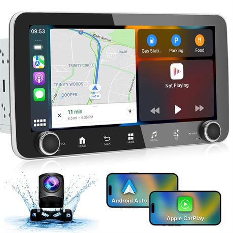 Double Din Car Stereo Wireless Apple Carplay Android Auto, 10.33 Inch