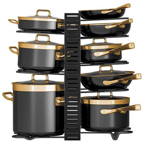 ROTHLEY Stainless Steel Pots And Pans Organizer Under Cabinet: 23.6 Inch Height