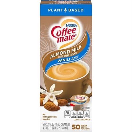 Coffee Mate Plant Based Almond Milk Vanilla Non-Dairy Creamer  0.375 Fl Oz  50