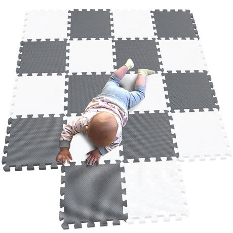 (6 Squares) Baby Puzzle mat Baby playmat Plastic mats for Floor Shape Square