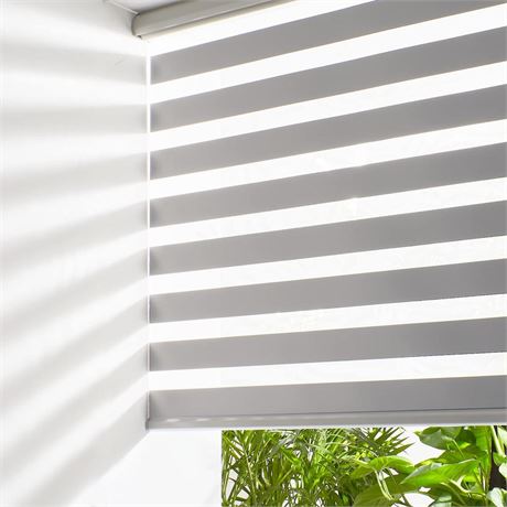 Persilux Cordless Zebra Blinds for Windows Free-Stop Roller Windows Shades (24"