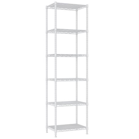 REGILLER 6 Wire Shelving Steel Storage Rack Adjustable Unit Shelves for Laundry