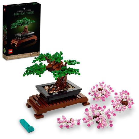 LEGO Icons Bonsai Tree Building Set - Artificial Bonsai Tree Plant for Home