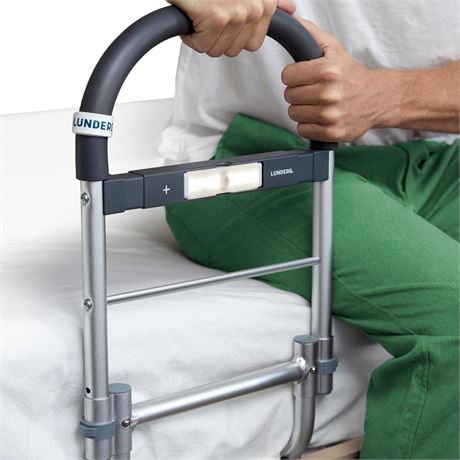 Lunderg Bed Rails for Elderly Adults Safety - with Motion Light & Non-Slip