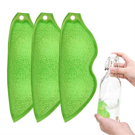 Fhavent Bottle Cleaning Sponge, Beans-Shaped Bottle Cleaning Sponge, Reuseable