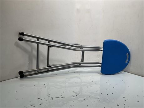 Folding Bar Stool with Backrest - Carbon Steel Frame Stool with Back Support