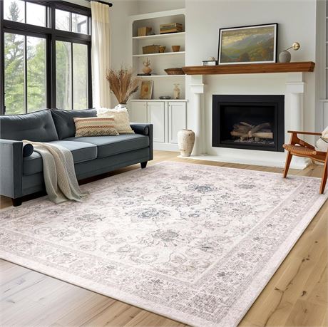 Phantoscope Vintage Collection Area Rug 8'x10' - Large Living Room Rug -