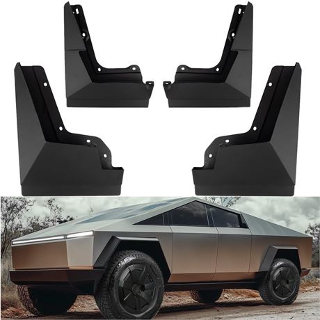 2026 Mud Flaps for Tesla Cybertruck Accessories 2025 2024 Splash Fender 4 PCS