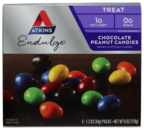 Atkins Endulge Chocolate Peanut Butter Candies 5-1.2 Oz Packs Chocolate Peanut