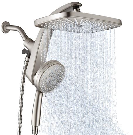 High Pressure Rain Shower Head: Upgrade Shower Heads with Handheld Spray Combo