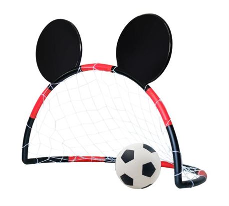 Disney Mickey Soccer Net with Ball, Multicolor, Kids Outdoor Sports, Ages 3+