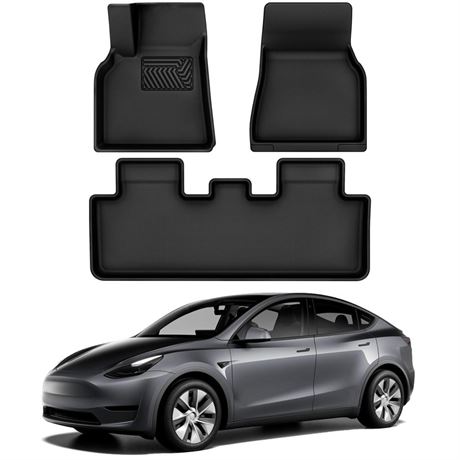 Oedro Floor Mats For Tesla Model Y 2020-2024, Xpe Custom Fit All-Weather Model