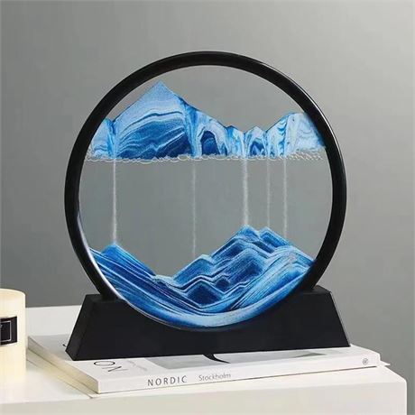 AIHYING Moving Sand Art Liquid Motion 3D Round Glass Deep Sea Sandscapes