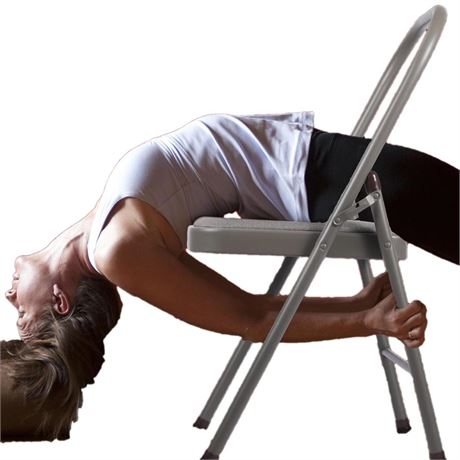 Yoga Auxiliary Chair Backless Relieve Neck and Back Pain Chair Foldable Balance