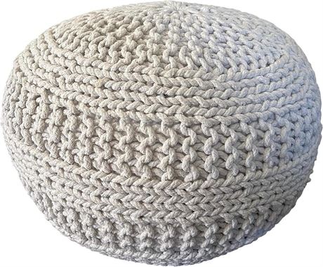 NOORI Home - 100% Handmade & Handcrafted Premium Cotton Round Knitted Cable