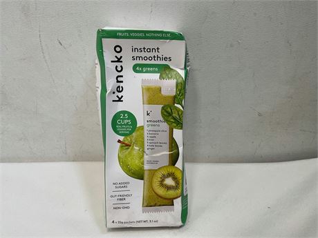 Kencko, Instant Smoothies Powdered Drink Mix, Greens, 4.9 OZ