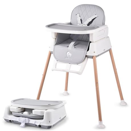 3 in 1 Baby High Chair, Bellababy Adjustable Convertible Chairs for Babies and