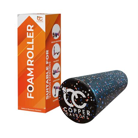 Foam Rollers – 6 x 18 Inch High Density EPP Foam Roller for Back Stretching –
