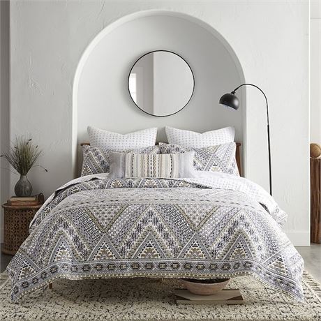 Levtex Etrada Reversible 3-Pc. Quilt Set, King/California King - Taupe