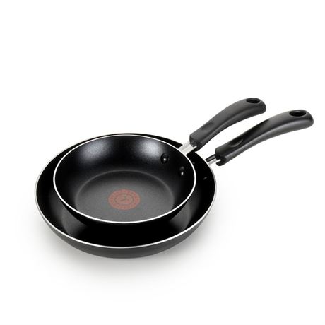 T-Fal Essentials 2-Piece Black Fry Pan Set, 8" & 10", Aluminum, Sold by at Home