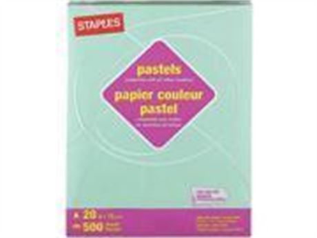 Staples Pastel Paper  8.5 X 11 Inches  14781 - AA