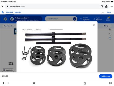 CAP Barbell 110 lb Olympic Weight Set with 3-Piece Thread Lock Olympic