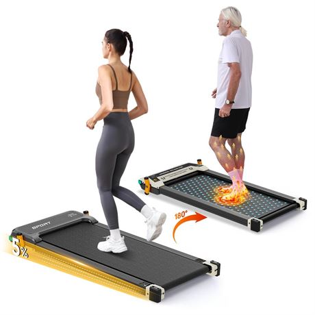 Walking Pad Massage Treadmill, 2 in 1 Compact Treadmill, Running or Massage