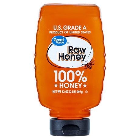 Great Value Raw Honey, 32 oz Bottle