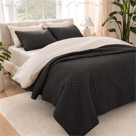 Bare Home Coverlet Set - Full/Queen - Lightweight Bed Decor - Comforter