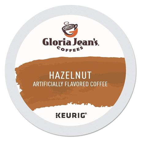 24 Count Gloria Jean's Coffees Hazelnut, Single-Serve Keurig K-Cup Pods,