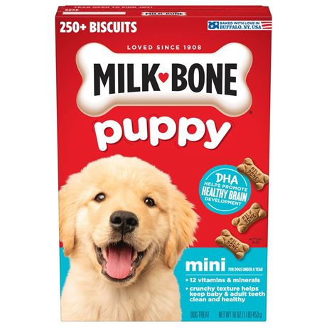 Milk-Bone Milk Bone Puppy Original Biscuits, Dog Treats for Puppies, 16 oz Box