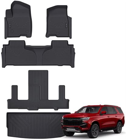 Floor Mats & Cargo Liner for 2021-2024 Chevrolet/Chevy Tahoe/GMC Yukon with 2nd