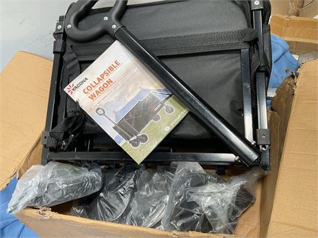 YACONA Collapsible Wagon Cart with Wheels Foldable - Folding Utility Heavy Duty