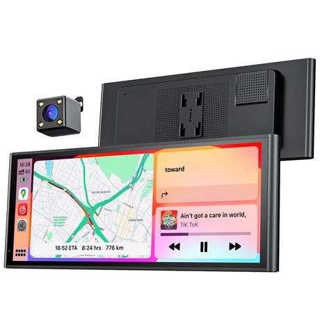 9.26" Carplay Screen for Car, Wireless Portable Car Play Screen for Apple