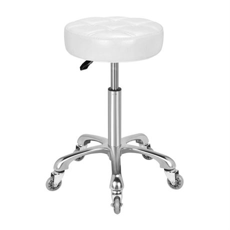 KARRIE Swivel Stool Chair Adjustable Height,Heavy Duty Hydraulic Rolling Metal