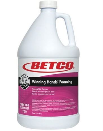 (Box of 3 Bottles) Betco Pink Foaming Skin Cleanser  Fresh  1 Gal Bottle