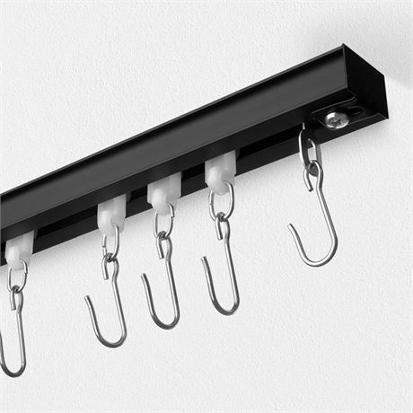SOMINS Ceiling Curtain Track, Curtain Track Ceiling Mount, Room Divider Curtain