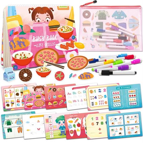 Busy Books Preschool Learning Activities - Montessori Toys for Toddler Age 3 4