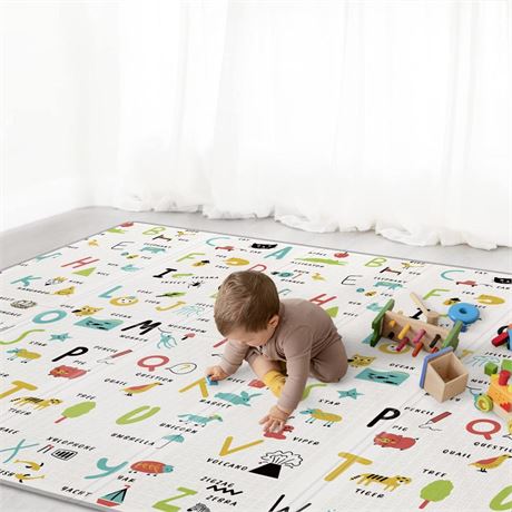 Babebay Baby Play Mat, 79x71 Large Baby mat for Floor, Soft Foam Play mat for