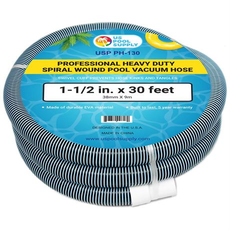 U.S. Pool Supply 1-1/2  X 30 Foot Professional Heavy Duty Spiral Wound Swimming