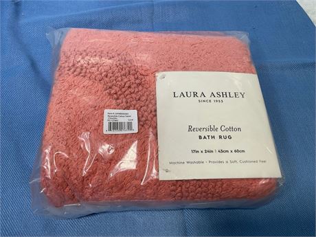 Laura Ashley Tablet Reversible Cotton Bath Rug 1 Pc
