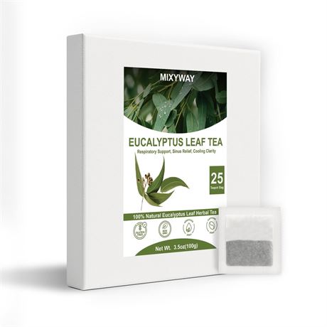 MIXYWAY Eucalyptus Teapot Bag -(25 Teapot Bags 3.50 OZ (100 g.), Eucalyptus)