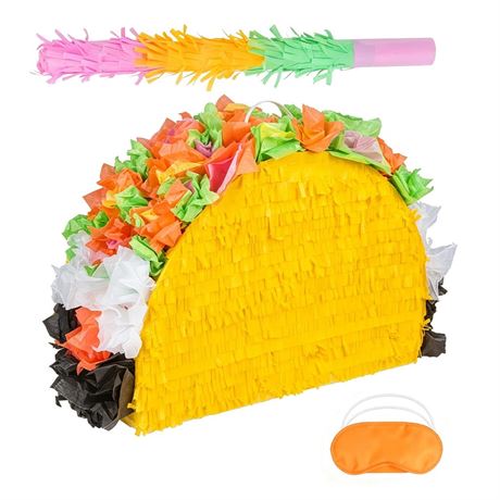 Taco Pinata with Bat & Blindfold – Cinco de Mayo Decoration Mexican Themed
